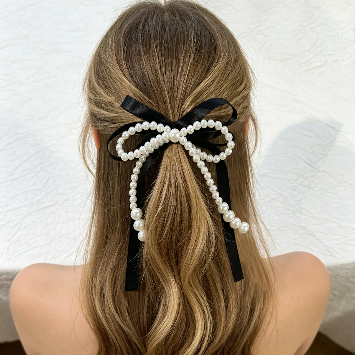 Premium Pearl Bow Ribbon Hair Clips for Women Sweet Forest Style Nonslip Lightweight Back Head Top Clip Daily Wear
Premium Pearl Bow Ribbon Hair Clips for Women Sweet Forest Style Nonslip Lightweight Back Head Top Clip Daily Wear