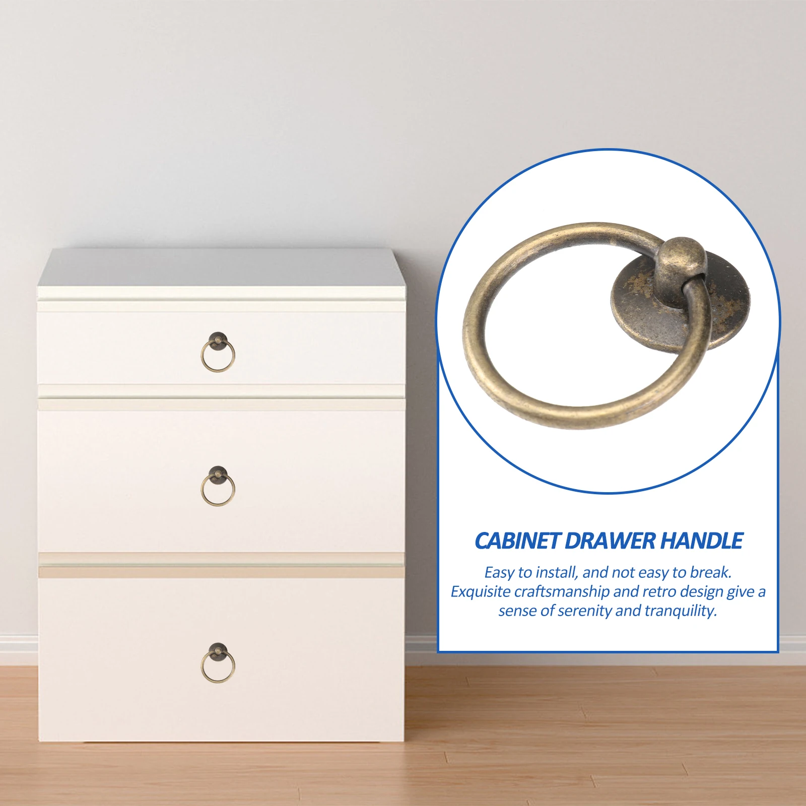 6pcs Black Circular Cabinet Handle Drawer Pull Ring Retro Furniture Knob Single Bore Door Hardware Zinc Alloy Iron Durable
6pcs Black Circular Cabinet Handle Drawer Pull Ring Retro Furniture Knob Single Bore Door Hardware Zinc Alloy Iron Durable