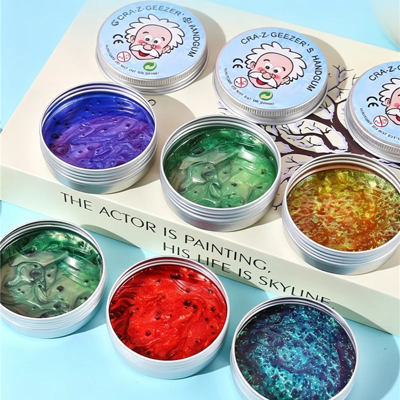 Reusable Putty Liquid Crystal Decompression Toys Transparent Elastic Modeling Compound Non-Toxic Creative Crafts Handmade DIY