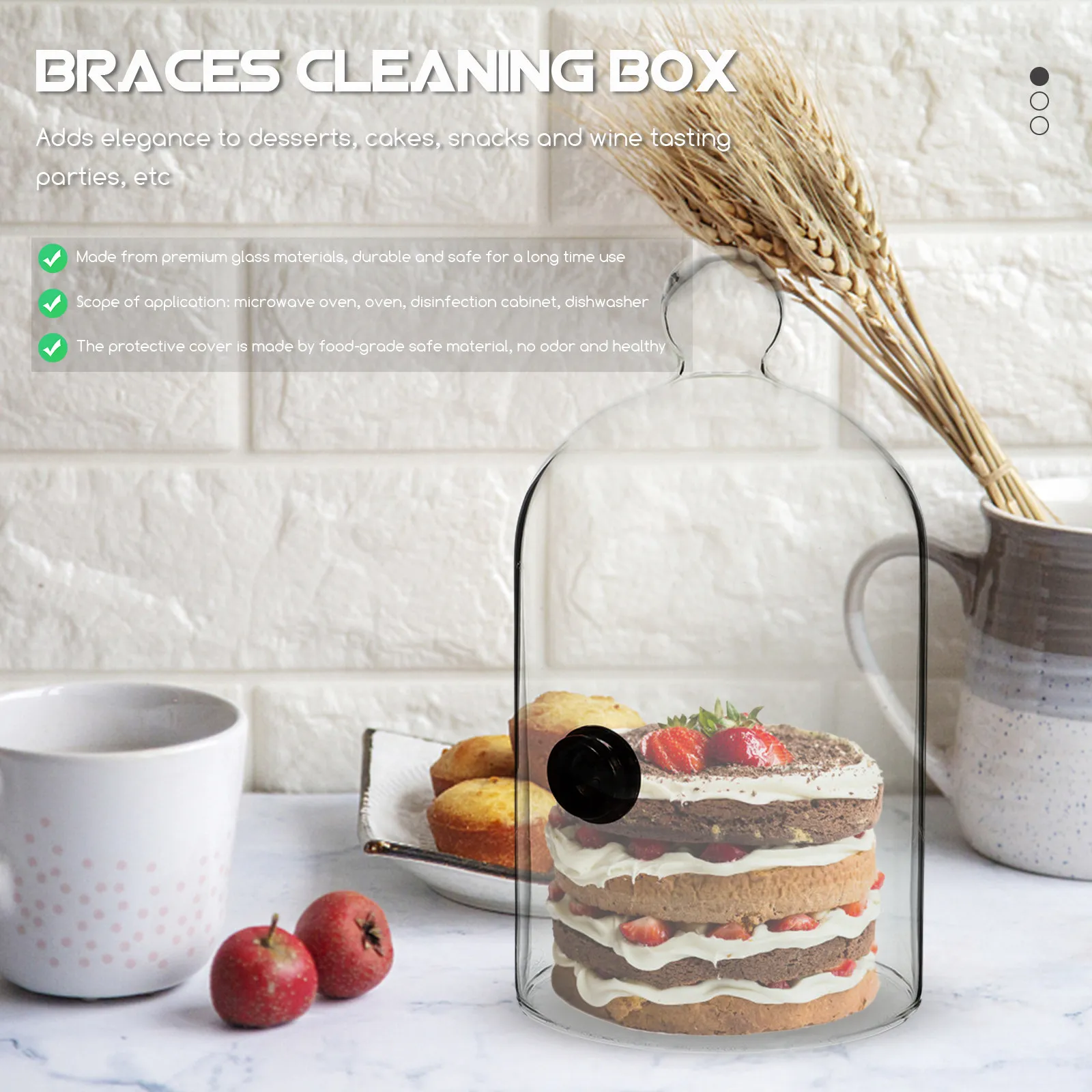 1Pcs Food-Grade Safe Sturdy Glass Food Cover for Cooking Baking Serving Wine Tasting Parties Portable Lightweight Easy-Clean
1Pcs Food-Grade Safe Sturdy Glass Food Cover for Cooking Baking Serving Wine Tasting Parties Portable Lightweight Easy-Clean
