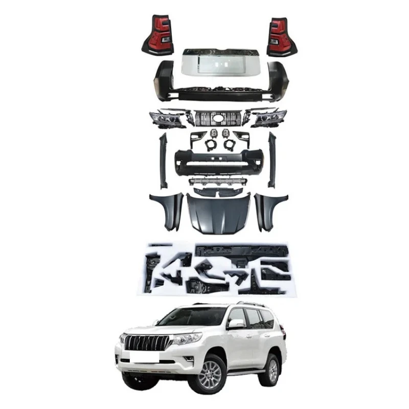 Exterior Car Accessories Upgr 2018 Front Rear Bumper Headlights Tail Lights Body Kits Bodykit Prado FJ150 2010-2017
Exterior Car Accessories Upgr 2018 Front Rear Bumper Headlights Tail Lights Body Kits Bodykit Prado FJ150 2010-2017