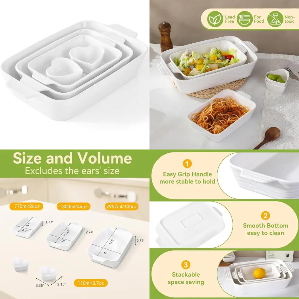baking dish for oven casserole dishes bakeware set with ramekin ceramic lasagna pan 9×12.8 inch large deep baking dishes rectang
baking dish for oven casserole dishes bakeware set with ramekin ceramic lasagna pan 9×12.8 inch large deep baking dishes rectang