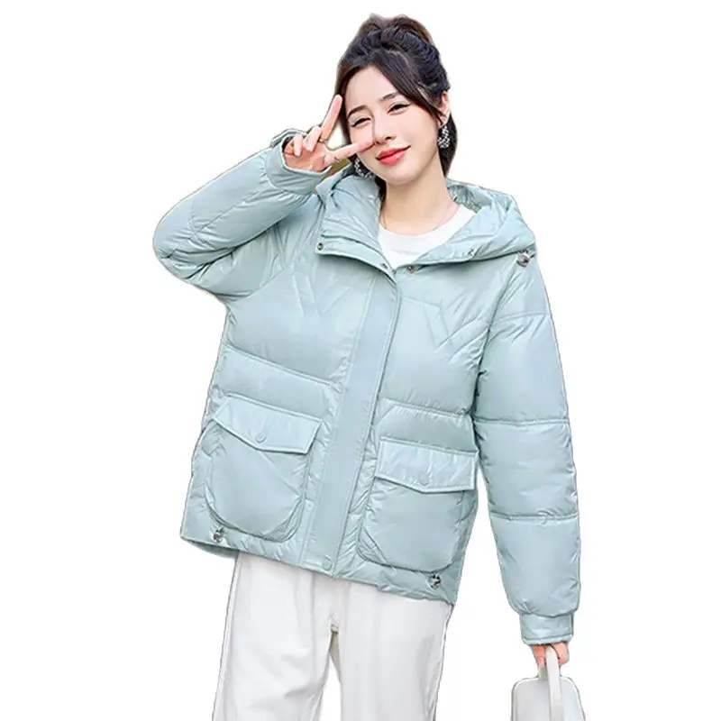 Short Coats 2022 Fashion New Women Parkas Solid Hooded Down Cotton Padded Jackets Snap Button Winter Casual Shiny Outwear Female
Short Coats 2022 Fashion New Women Parkas Solid Hooded Down Cotton Padded Jackets Snap Button Winter Casual Shiny Outwear Female