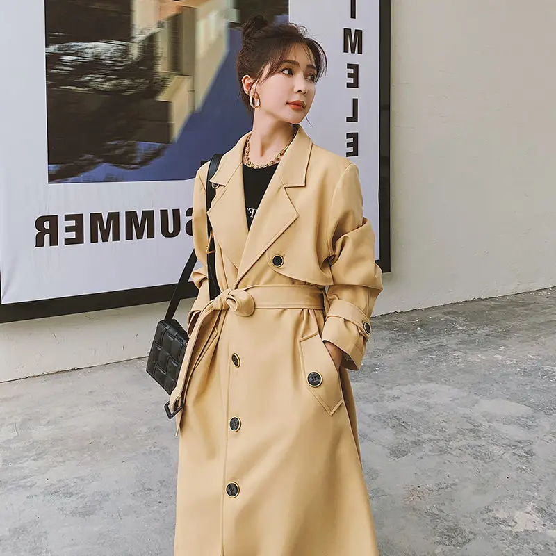 New Trench Coat For Women Spring And Autumn 2023 Khaki Versatile Casual Long Loose Single Breasted Elegant Windbreaker Z2482
New Trench Coat For Women Spring And Autumn 2023 Khaki Versatile Casual Long Loose Single Breasted Elegant Windbreaker Z2482