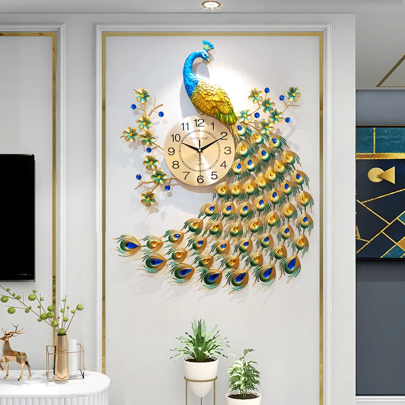 Peacock Design Wall Clock Silent Quartz Metal Art Modern Minimalist Living Room Decor Luxury Clock Home Decoration
Peacock Design Wall Clock Silent Quartz Metal Art Modern Minimalist Living Room Decor Luxury Clock Home Decoration