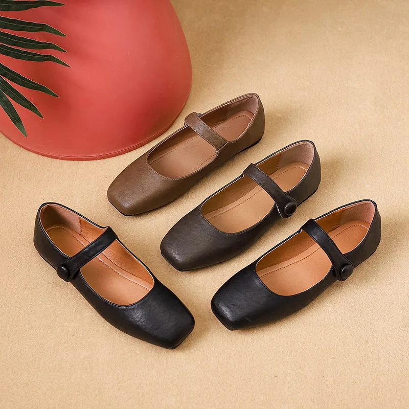 2026 Spring and Autumn Square Head Mary Jane Shallow Mouth Women's Shoes Ballet Soft Leather Retro Versatile Doudou Flat Shoes
2026 Spring and Autumn Square Head Mary Jane Shallow Mouth Women's Shoes Ballet Soft Leather Retro Versatile Doudou Flat Shoes