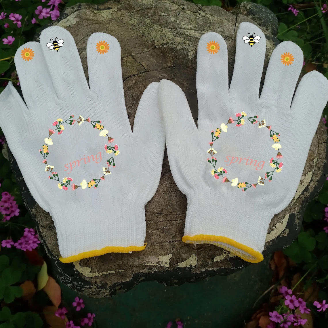 Birthday Gift for Gardener Mother Gift Gardening Gloves Cotton Gloves for Worker Spring Wreath Printing
Birthday Gift for Gardener Mother Gift Gardening Gloves Cotton Gloves for Worker Spring Wreath Printing