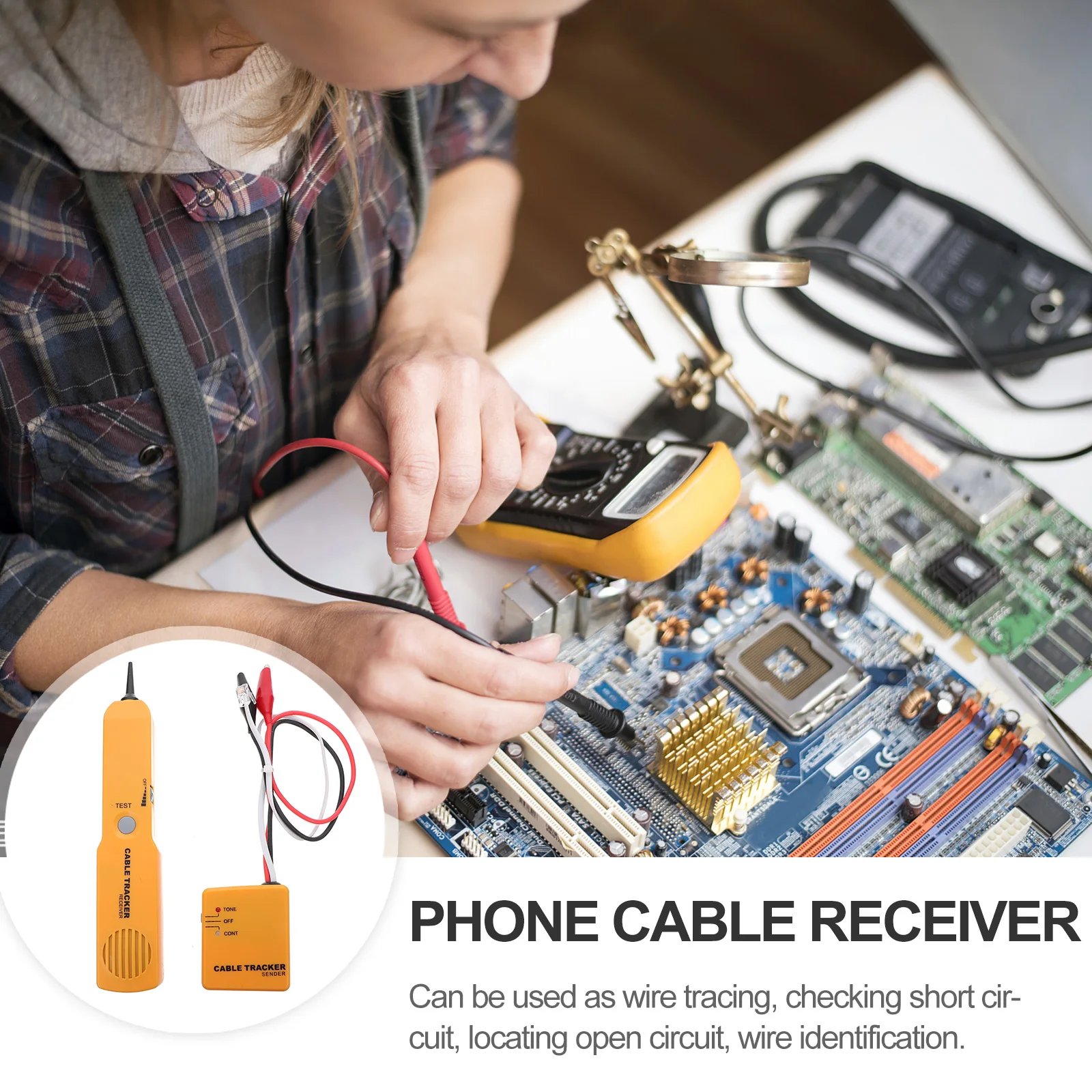 ABS Material Short Circuit Locator Line Cable Finding Cable Identifier Wire Checker Receiver
ABS Material Short Circuit Locator Line Cable Finding Cable Identifier Wire Checker Receiver