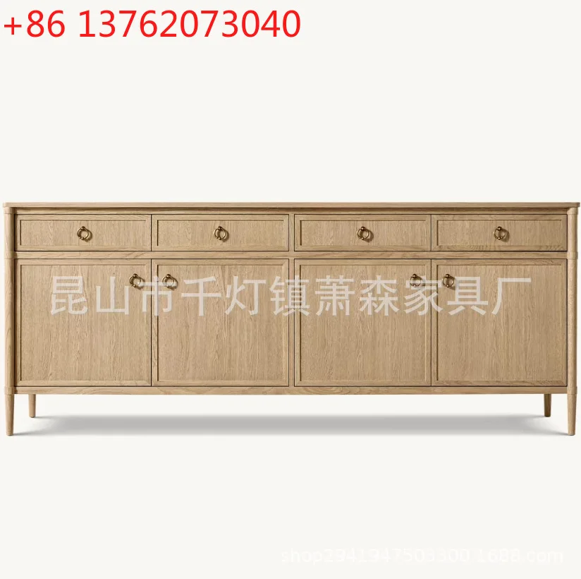 American simple solid wood side cabinet French oak living room side cabinet wine cabinet
American simple solid wood side cabinet French oak living room side cabinet wine cabinet