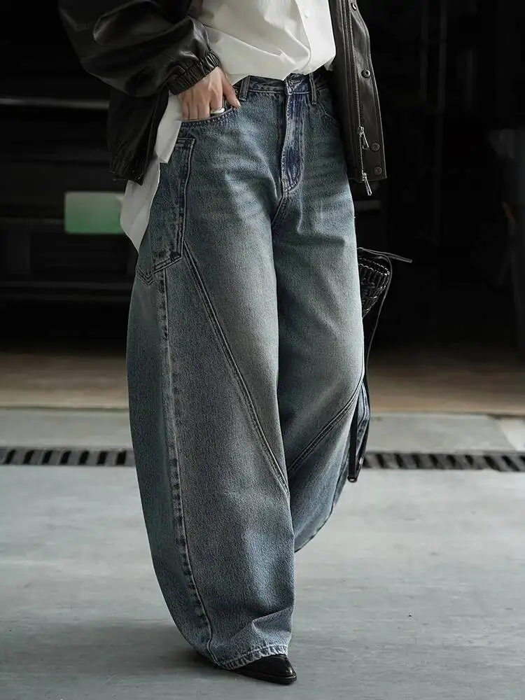 Waist Blue High Denim Irregular Spliced Casual Wide Leg Jeans New Women Trousers Fashion Spring Autumn 2026 PUZD
Waist Blue High Denim Irregular Spliced Casual Wide Leg Jeans New Women Trousers Fashion Spring Autumn 2026 PUZD