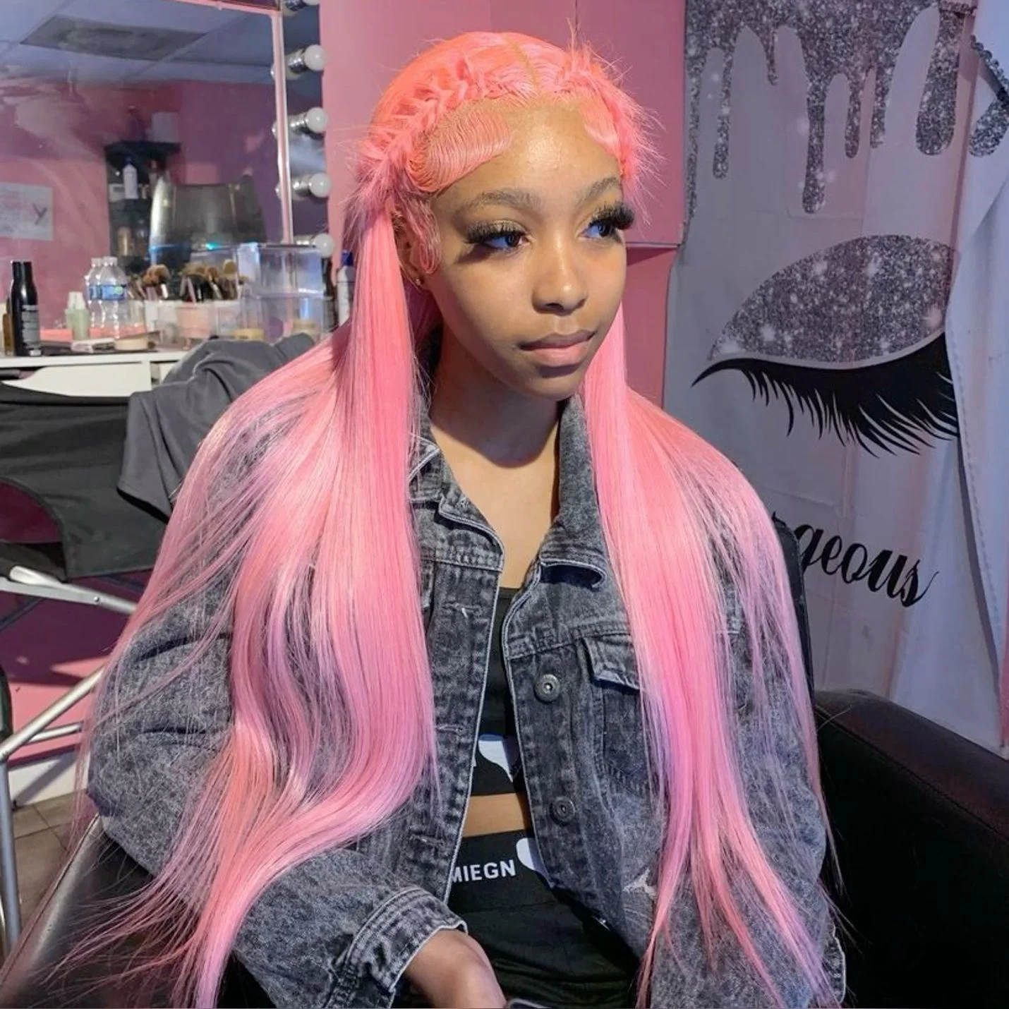13x6 Hd Transparent Pink Lace Front Wig Human Hair glueless Preplucked Brazilan 13x4 Bone Straight Frontal human Wigs For Women
13x6 Hd Transparent Pink Lace Front Wig Human Hair glueless Preplucked Brazilan 13x4 Bone Straight Frontal human Wigs For Women