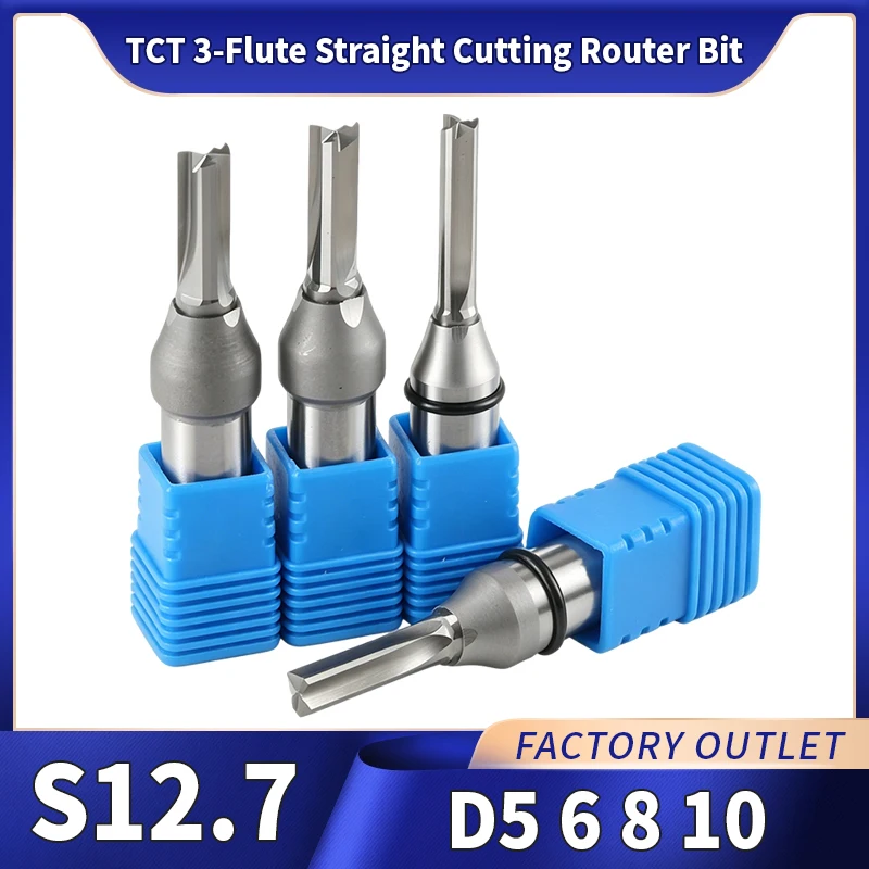High-quality 1PCS 12.7mm Shank 3 Flutes Straight Flush Trim Router Bit Milling Cutter for Wood Carbide CNC Woodworking Tools
High-quality 1PCS 12.7mm Shank 3 Flutes Straight Flush Trim Router Bit Milling Cutter for Wood Carbide CNC Woodworking Tools