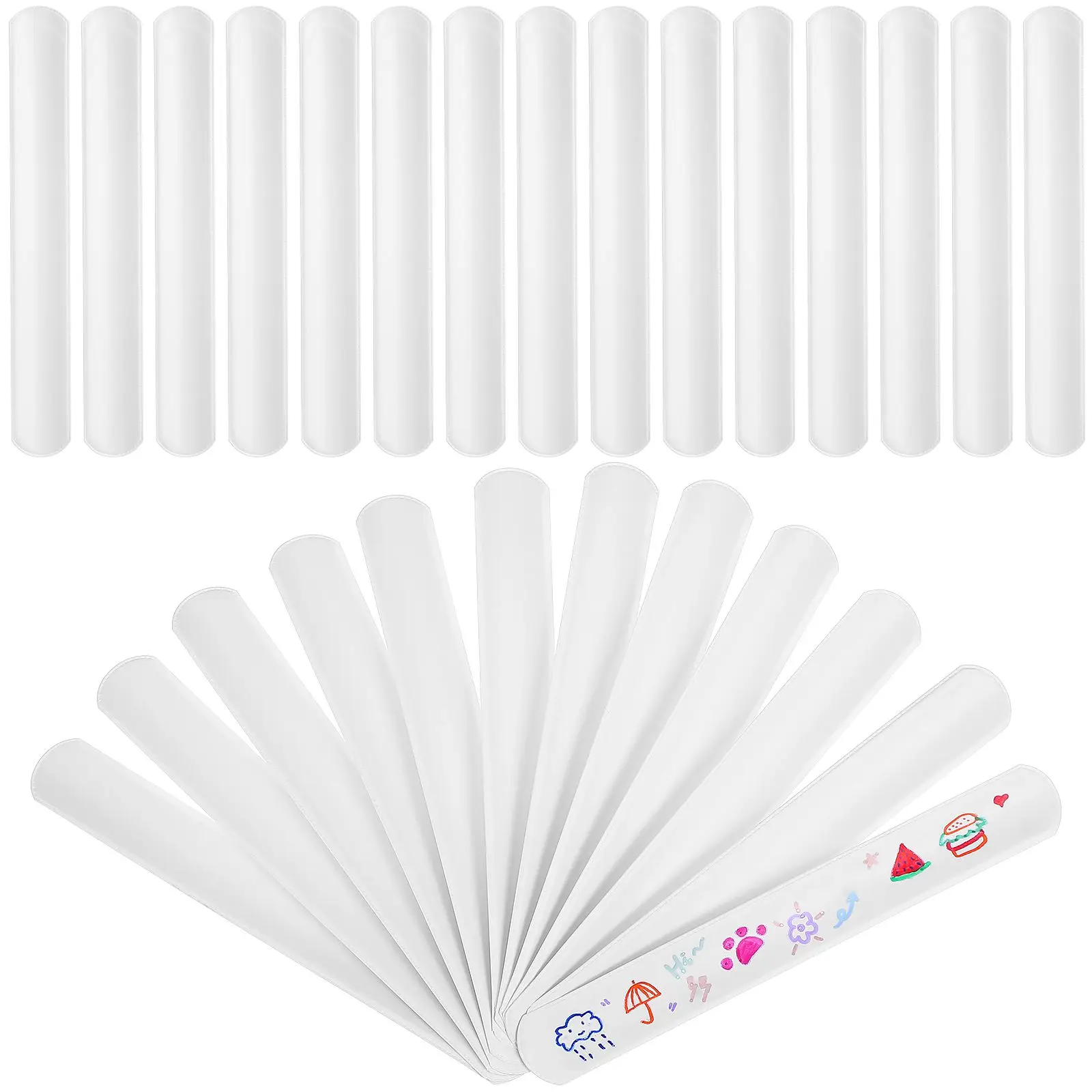 96 Pcs Slap Bracelets PVC Patting Wrist Bands Blank Surface Lightweight Portable Party Accessories Safe Material Comfortable
96 Pcs Slap Bracelets PVC Patting Wrist Bands Blank Surface Lightweight Portable Party Accessories Safe Material Comfortable