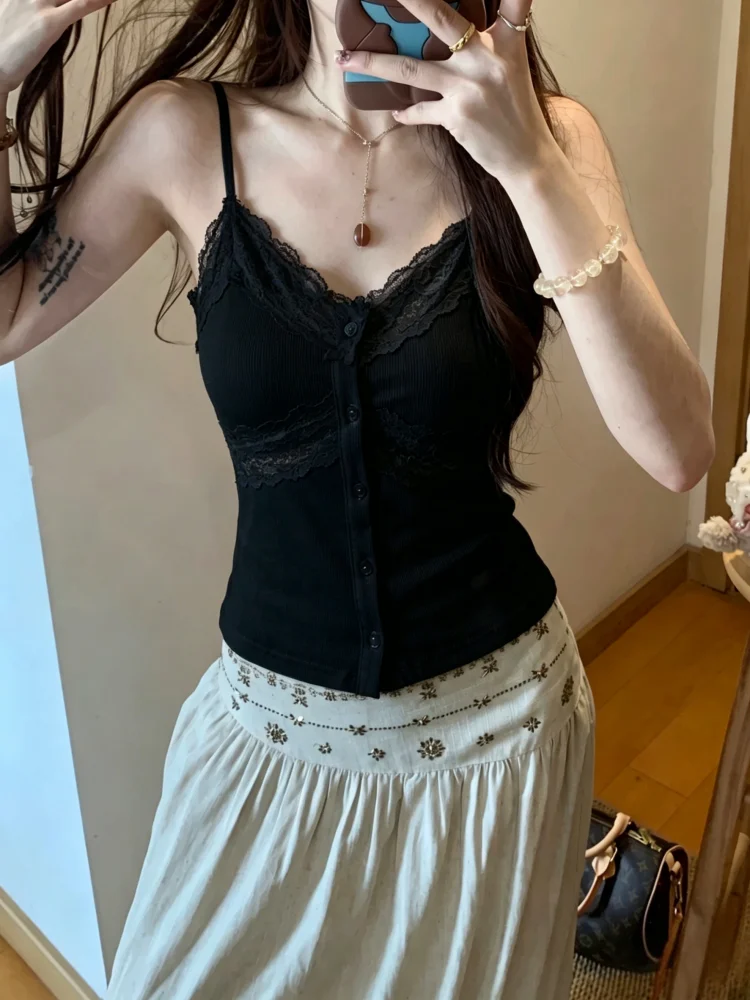 Women's V-neck Lace Trim Camisole Tank Top 95 Cotton Inner Wear Summer Spring Large Size Pure Desire Base Shirt
Women's V-neck Lace Trim Camisole Tank Top 95 Cotton Inner Wear Summer Spring Large Size Pure Desire Base Shirt