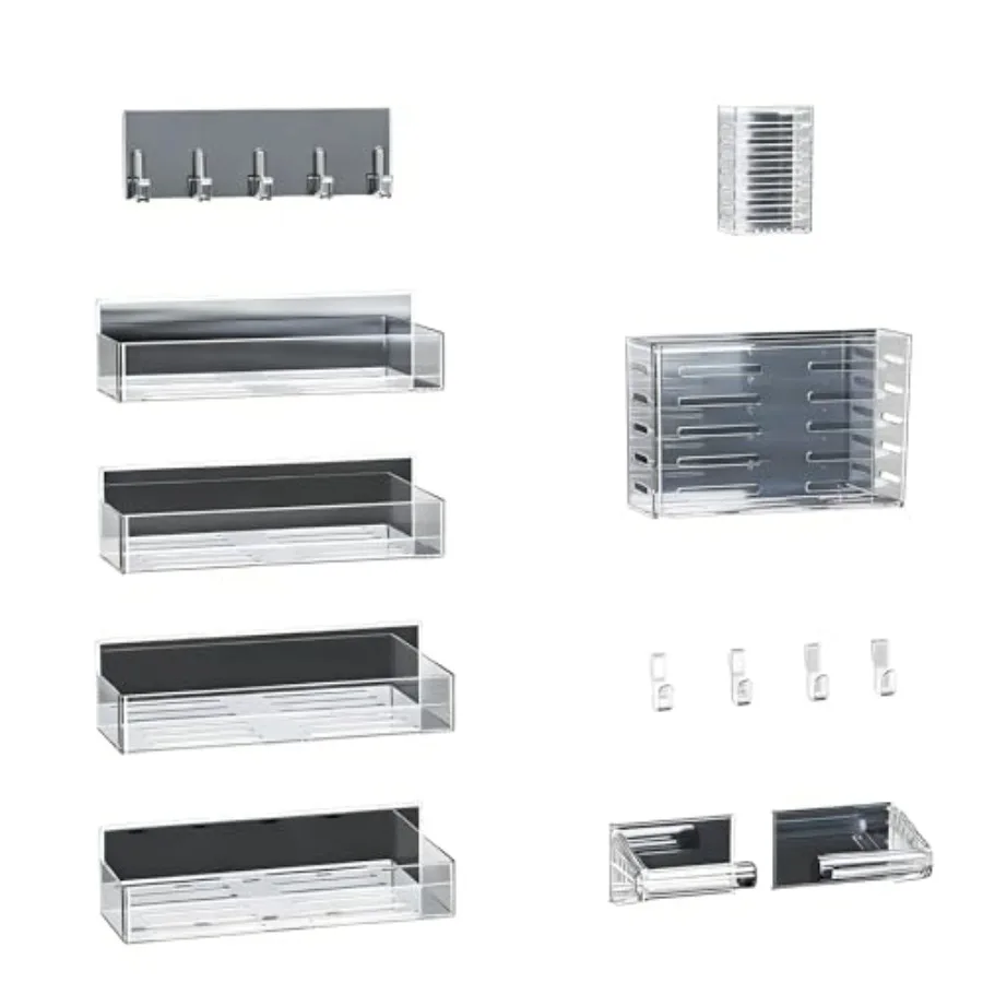 Magnetic Spice Rack for Refrigerator, Magnetic Shelf, Fridge Magnet Organizer with Paper Towel Holder, Utensils Racks, Hook Rac
Magnetic Spice Rack for Refrigerator, Magnetic Shelf, Fridge Magnet Organizer with Paper Towel Holder, Utensils Racks, Hook Rac