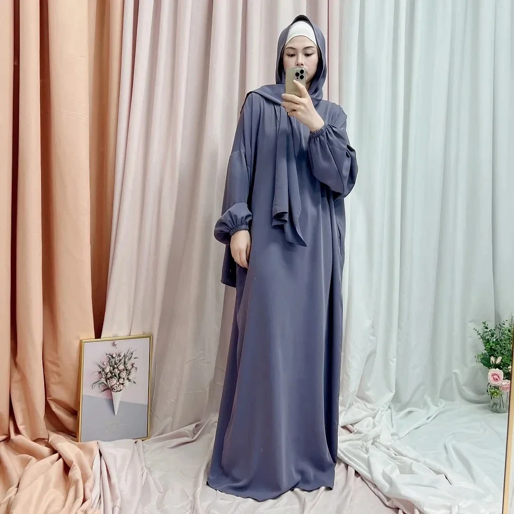 Ramadan One Piece Prayer Abaya Dubai Nida Arabic Muslim Hijab Dress Women Robe Kaftan Robe Long Khimar Islam Clothes Djellaba
Ramadan One Piece Prayer Abaya Dubai Nida Arabic Muslim Hijab Dress Women Robe Kaftan Robe Long Khimar Islam Clothes Djellaba