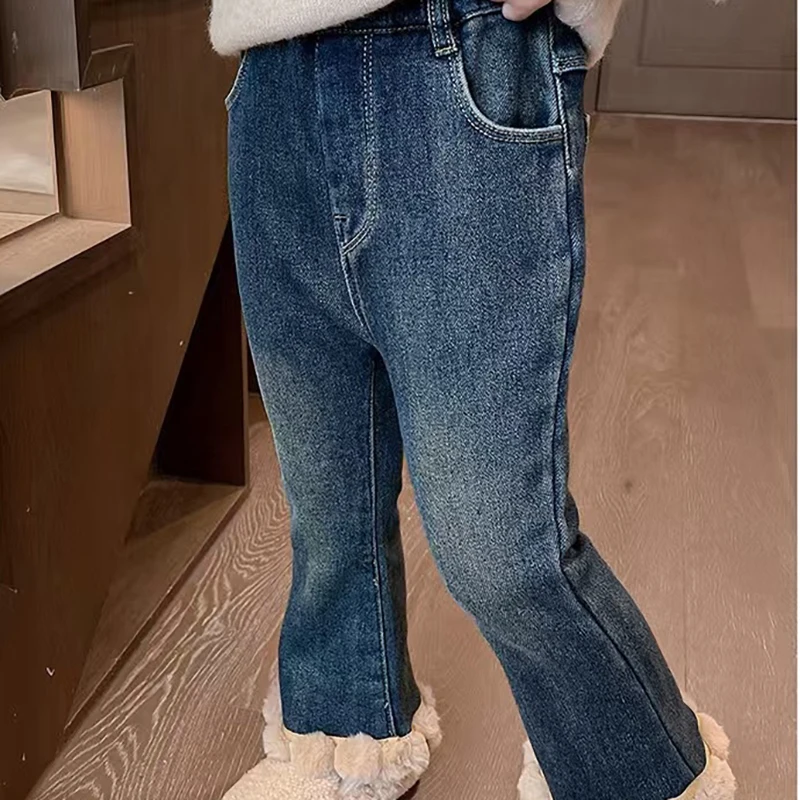Toddler Girls Winter Fleece Lined Denim Flare Pants 1-6Y Kids Warm Jeans with Fur Ruffle Trim
Toddler Girls Winter Fleece Lined Denim Flare Pants 1-6Y Kids Warm Jeans with Fur Ruffle Trim
