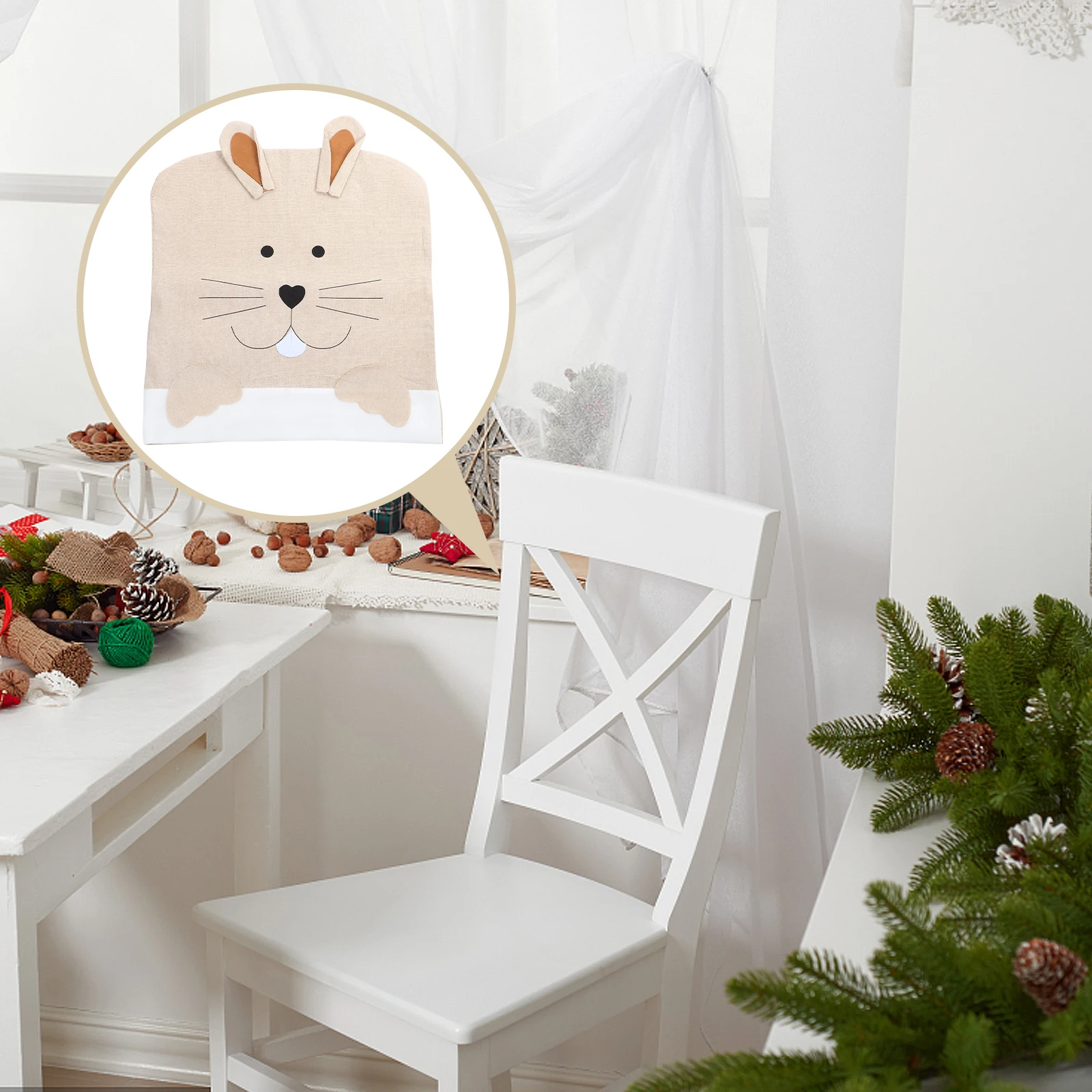 Easter Rabbit Chair Cover Linen Fabric Wrinkle Resistance Washable Dining Kitchen Banquet Decor Removable Protector
Easter Rabbit Chair Cover Linen Fabric Wrinkle Resistance Washable Dining Kitchen Banquet Decor Removable Protector