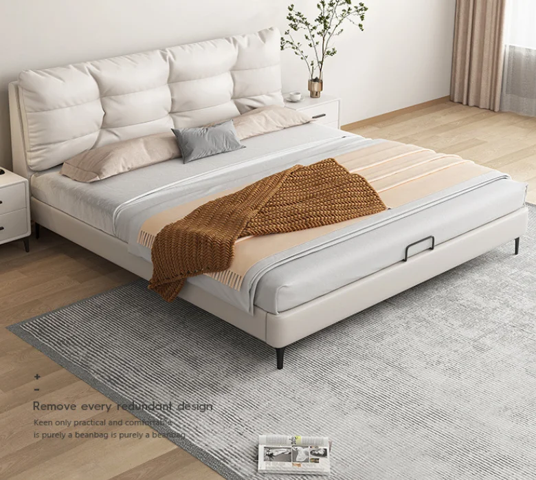 *Cream Wind Fairy Leather Bed Master Bedroom 1.8-meter Double Bed
*Cream Wind Fairy Leather Bed Master Bedroom 1.8-meter Double Bed