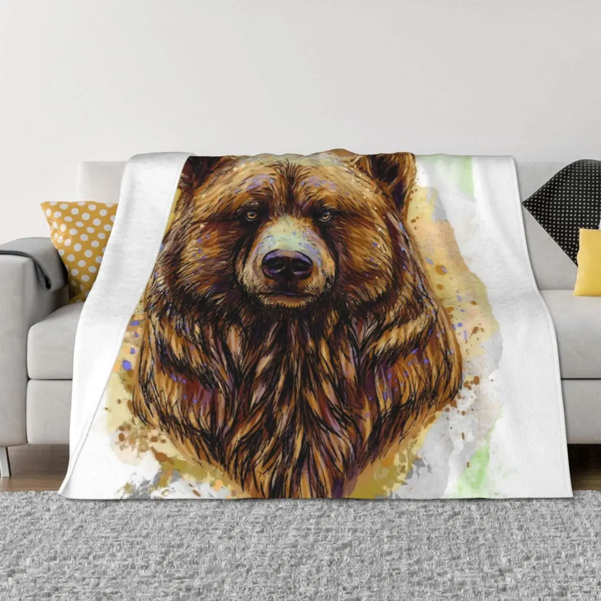 Watercolor Grizzly Bear Throw Blanket Soft Big christmas gifts Luxury Thicken Furry Blankets
Watercolor Grizzly Bear Throw Blanket Soft Big christmas gifts Luxury Thicken Furry Blankets
