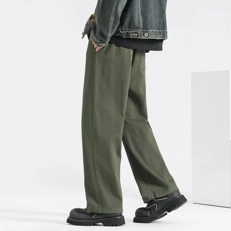 Men's Loose Wide-Leg Pants Solid Color Casual Straight Trousers Comfortable Daily Wear
Men's Loose Wide-Leg Pants Solid Color Casual Straight Trousers Comfortable Daily Wear