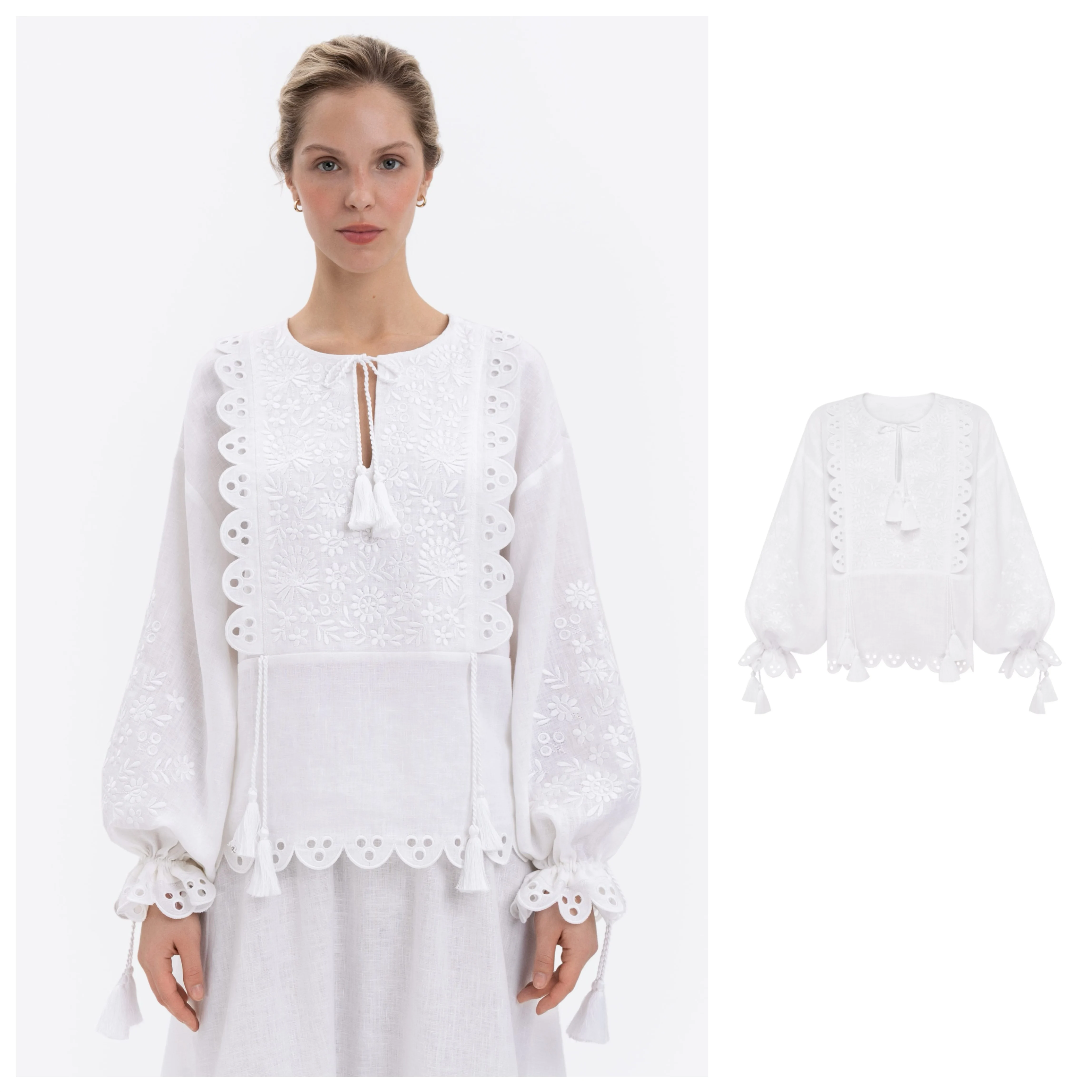 White Cotton Embroidered Shirt Wave Cleanfit Straight Cut Long Sleeve Women's Casual Breathable Comfortable Chinese Brand
White Cotton Embroidered Shirt Wave Cleanfit Straight Cut Long Sleeve Women's Casual Breathable Comfortable Chinese Brand