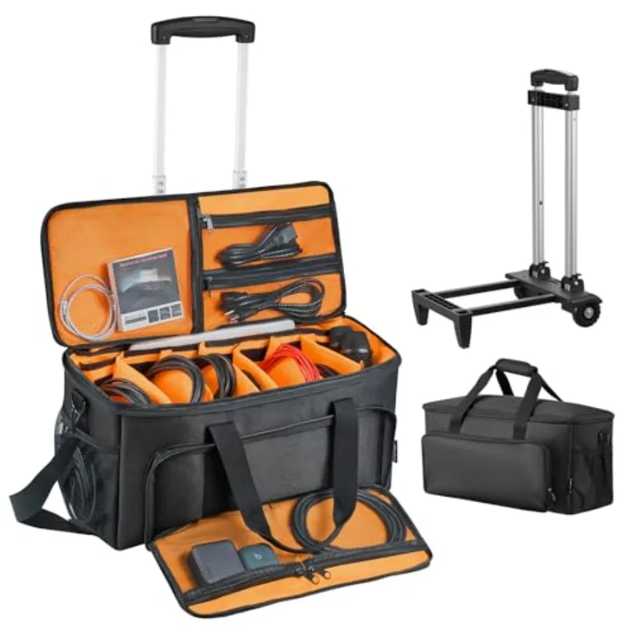 Rolling DJ Cable Bag 1680D Padded File Gig Bag with Wheels 6 Detachable Divider Travel Storage Music Gear Case for Professional
Rolling DJ Cable Bag 1680D Padded File Gig Bag with Wheels 6 Detachable Divider Travel Storage Music Gear Case for Professional