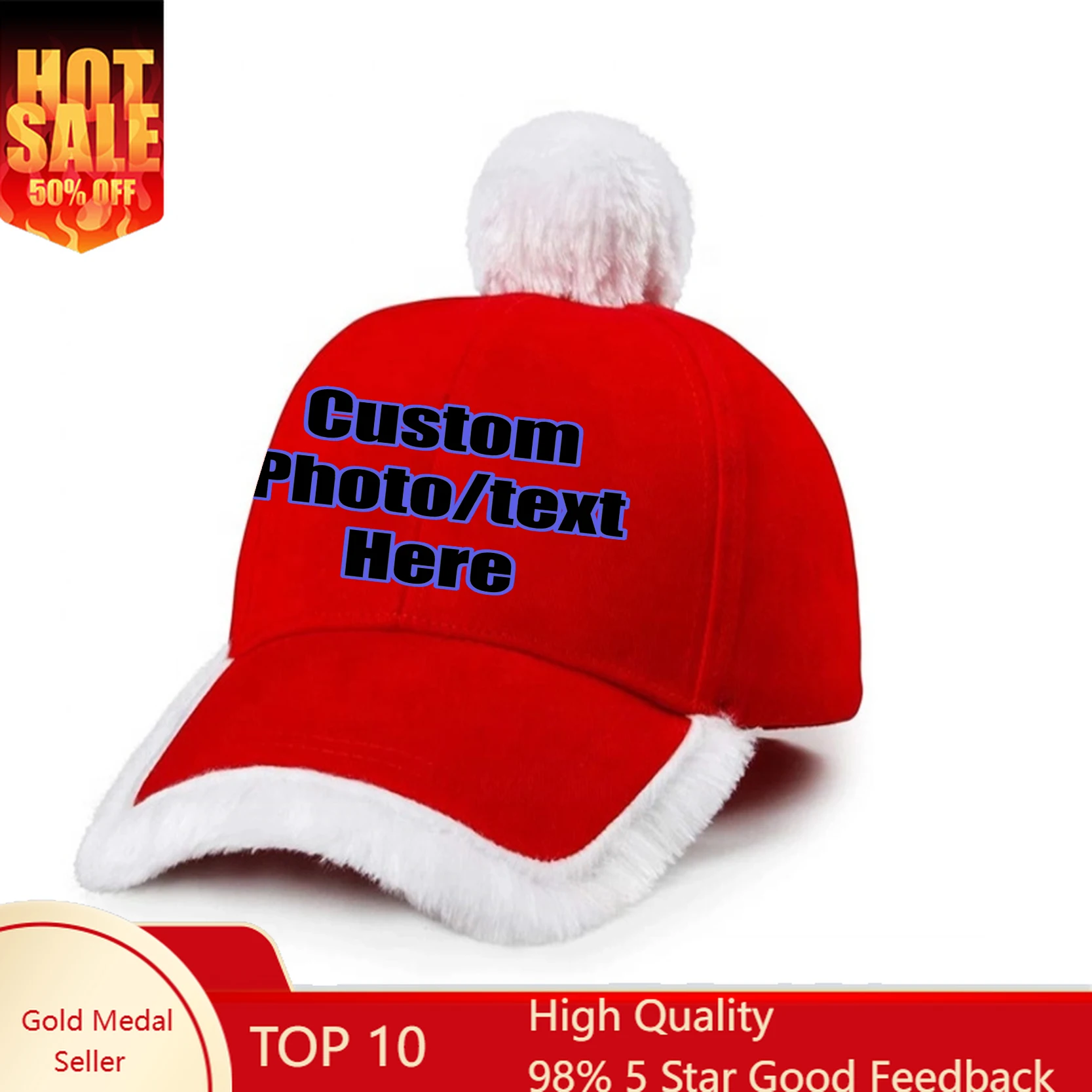 Custom Red Christmas Hats Men Women High Quality Holiday Baseball Hat Design Your Photo Text Logo Cap GAA Crest Decoration Caps
Custom Red Christmas Hats Men Women High Quality Holiday Baseball Hat Design Your Photo Text Logo Cap GAA Crest Decoration Caps