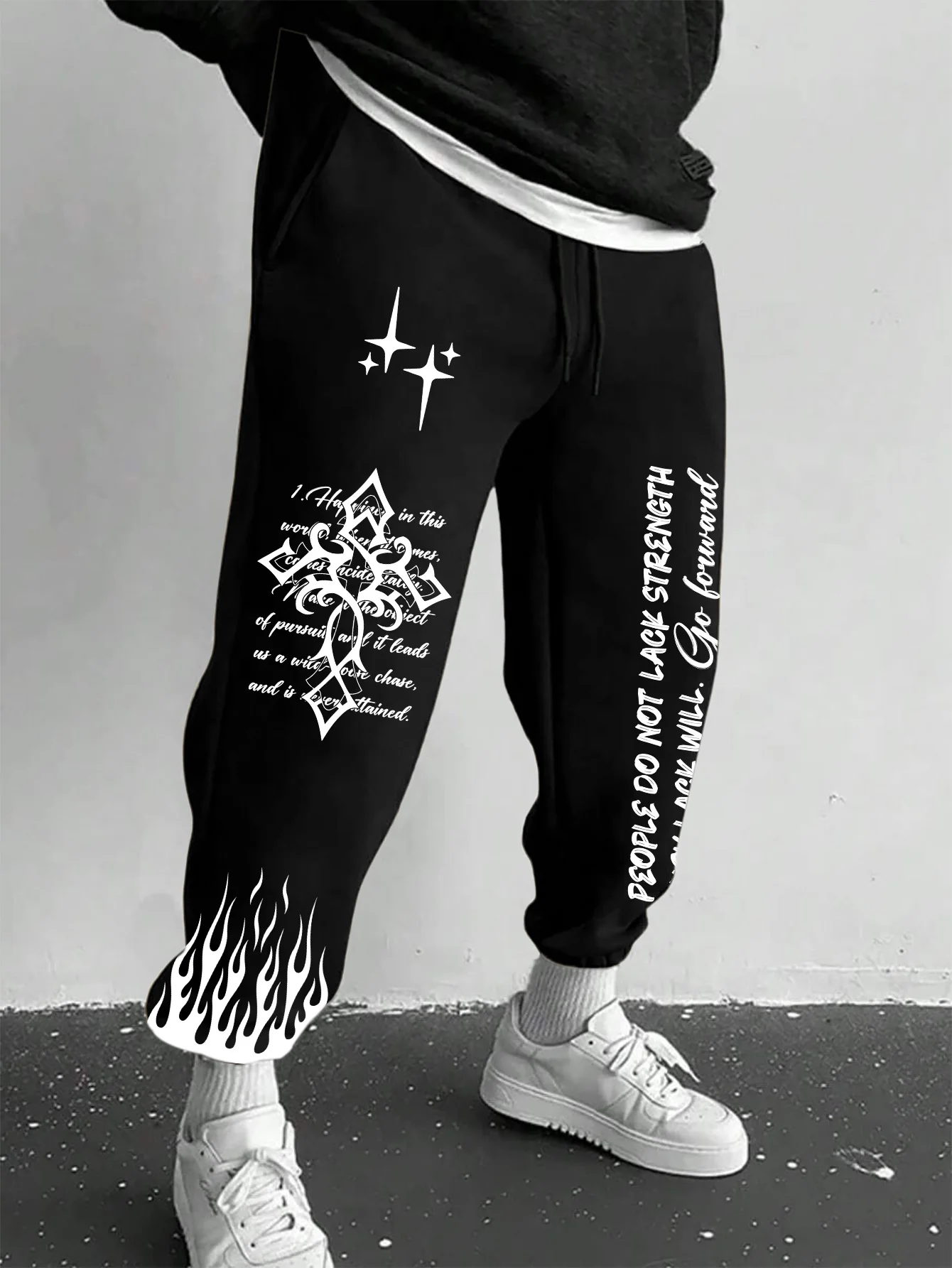 Men's Retro Vintage Script Letter Flame Graphic Joggers Elastic Cuff Sweatpants Popular Streetwear Casual Pants
Men's Retro Vintage Script Letter Flame Graphic Joggers Elastic Cuff Sweatpants Popular Streetwear Casual Pants