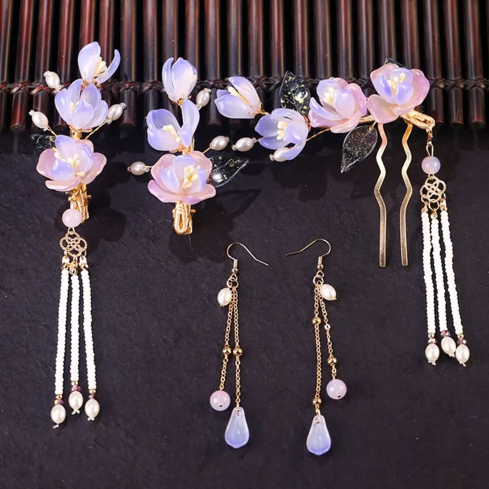Ancient Style Chinese Style Hairpin Set Pearl Tassel Hanfu Hair Stick Hair Chopstick Headwear Flower Hair Comb Hair Accessories
Ancient Style Chinese Style Hairpin Set Pearl Tassel Hanfu Hair Stick Hair Chopstick Headwear Flower Hair Comb Hair Accessories