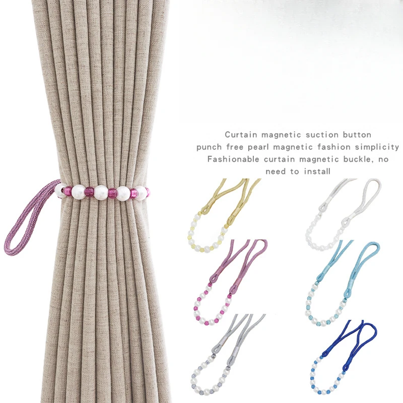 European Style Without Punching Pearl Straps A Pair of Curtain Buckle Curtain Accessories Tie Rope Curtain Straps
European Style Without Punching Pearl Straps A Pair of Curtain Buckle Curtain Accessories Tie Rope Curtain Straps