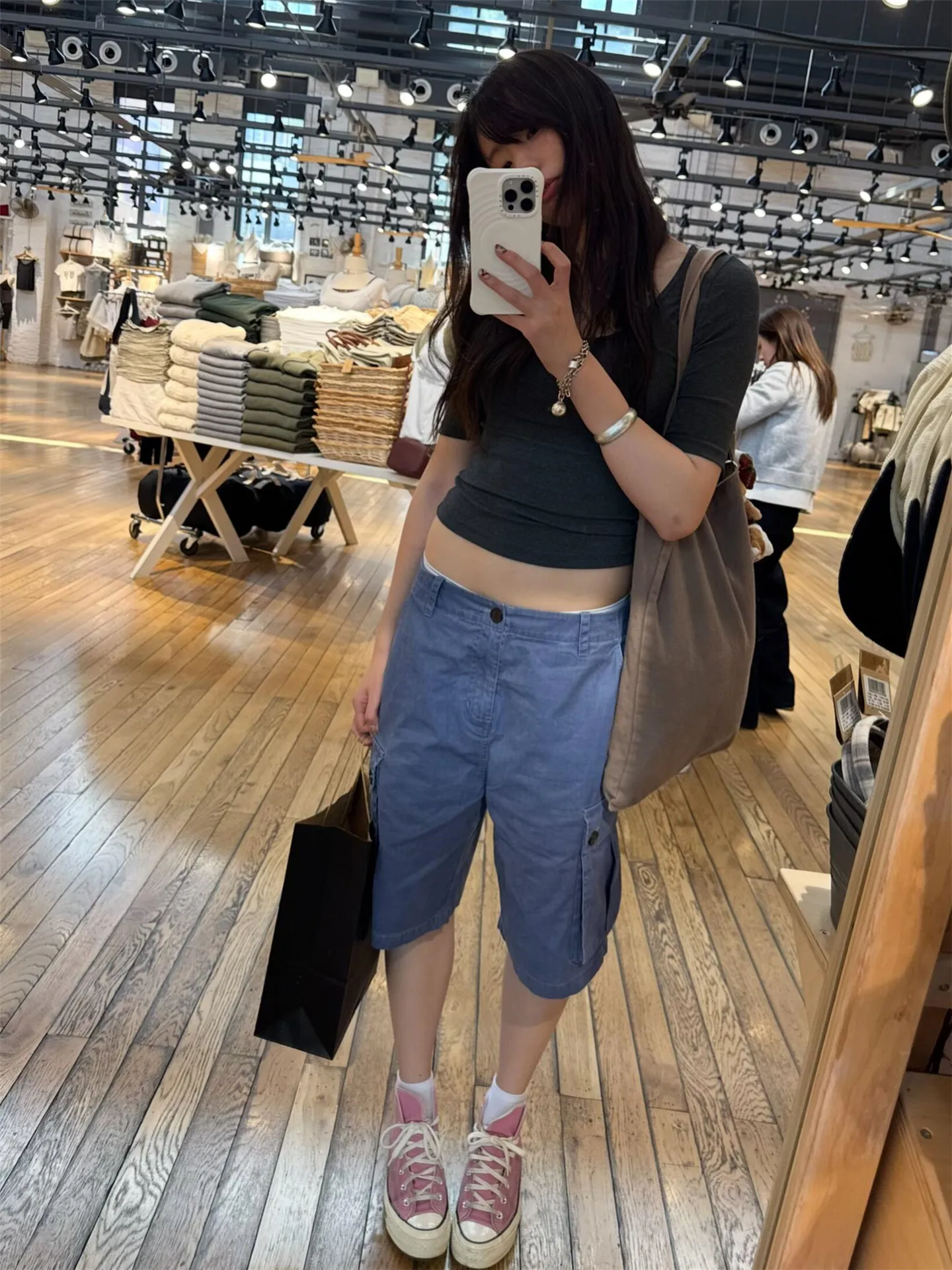 Retro American Blue Casual Work Pants Women Summer Weathered Loose Slimming Hot Girl Five-Quarter mid Pants Straight Leg Cotton
Retro American Blue Casual Work Pants Women Summer Weathered Loose Slimming Hot Girl Five-Quarter mid Pants Straight Leg Cotton
