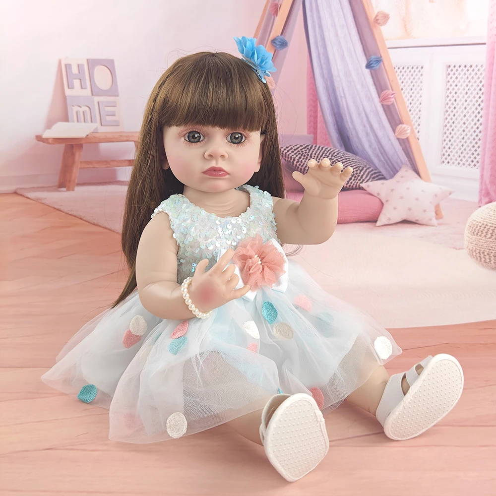 22-дюймовые модные куклы реборн, полностью виниловые моющиеся имитационные куклы, сопровождающие девушку, игровые игрушки, подарок на день защиты детей
22-дюймовые модные куклы реборн, полностью виниловые моющиеся имитационные куклы, сопровождающие девушку, игровые игрушки, подарок на день защиты детей