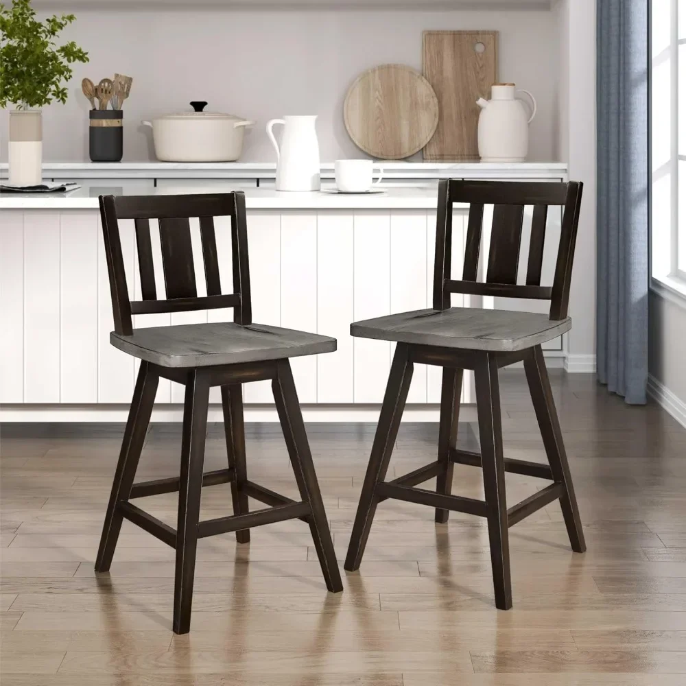 Бестселлер: Комплект из двух барных стульев из массива дерева с высокой спинкой и подставкой для ног, для барной стойки
Бестселлер: Комплект из двух барных стульев из массива дерева с высокой спинкой и подставкой для ног, для барной стойки