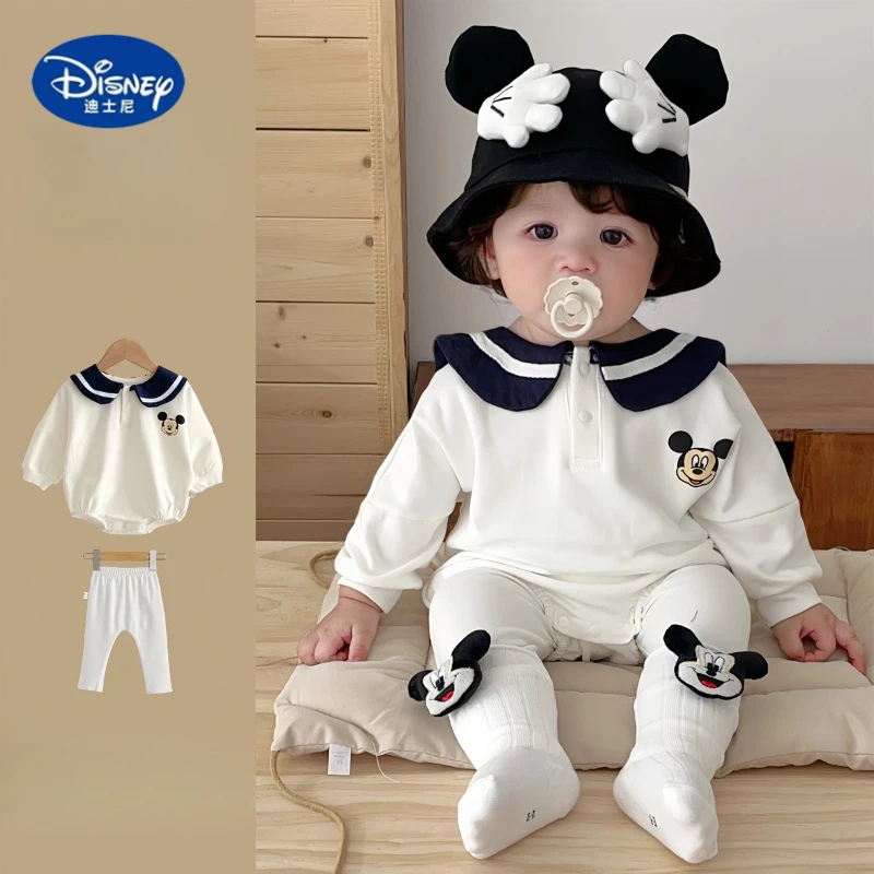 Disney Baby Navy Collar Romper 2025 | Mickey Print Triangle Jumpsuit, Soft A-Cotton Newborn Outfit for Fall Season
Disney Baby Navy Collar Romper 2025 | Mickey Print Triangle Jumpsuit, Soft A-Cotton Newborn Outfit for Fall Season