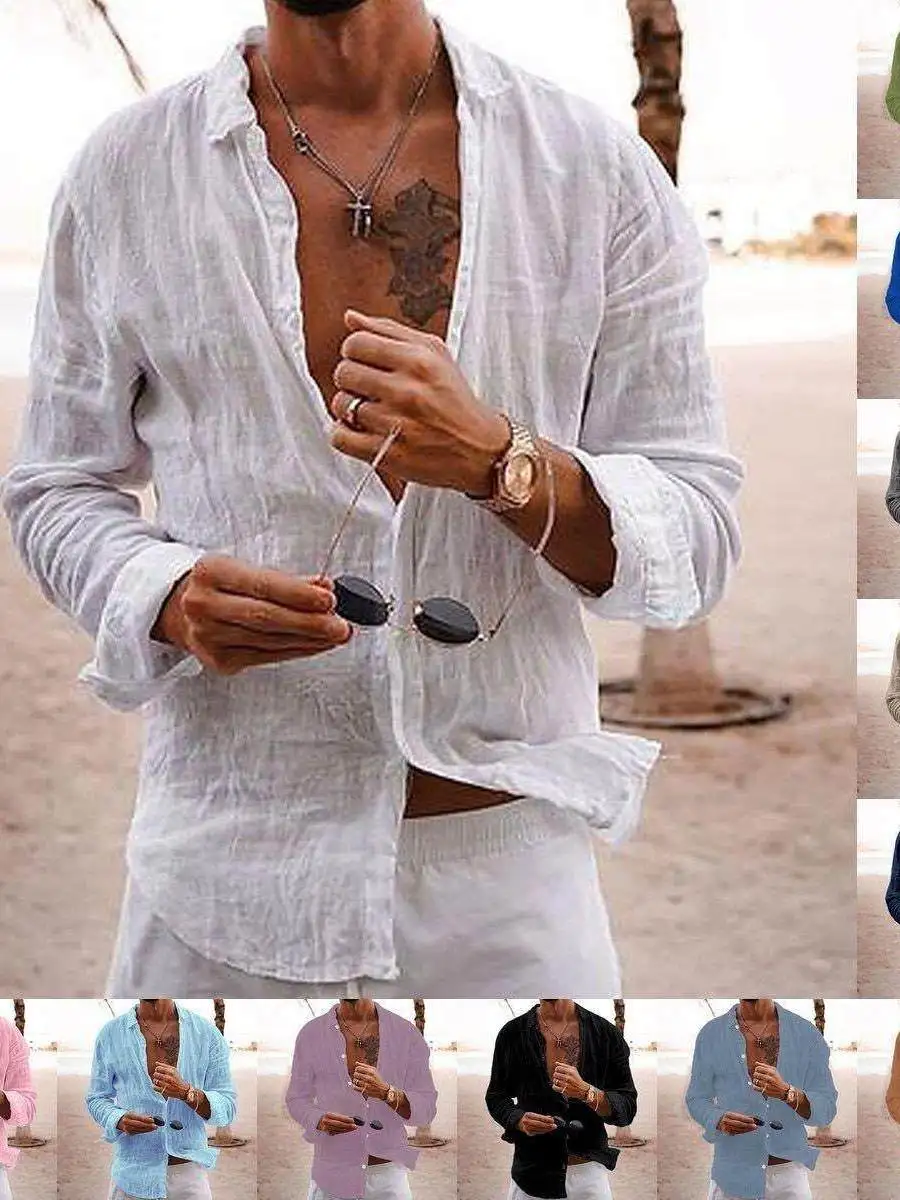 Men's Pure Color Loose Fit Long Sleeve Shirt Button up Cotton Linen Spring Autumn Style Cleanfit Citywalk Inner Wear
Men's Pure Color Loose Fit Long Sleeve Shirt Button up Cotton Linen Spring Autumn Style Cleanfit Citywalk Inner Wear