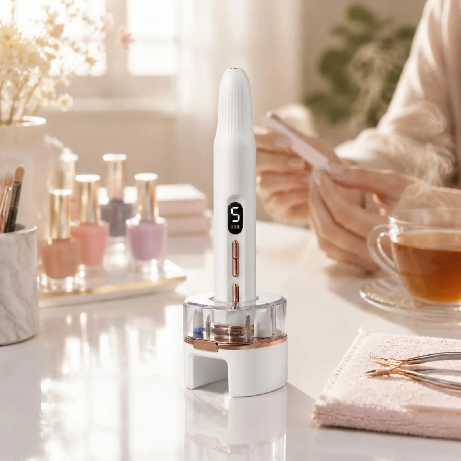 Portable Rechargeable Nail Grinder Polishing Nail Drill Rechargeable E File Low Vibration Portable Manicure Machine LCD Display
Portable Rechargeable Nail Grinder Polishing Nail Drill Rechargeable E File Low Vibration Portable Manicure Machine LCD Display