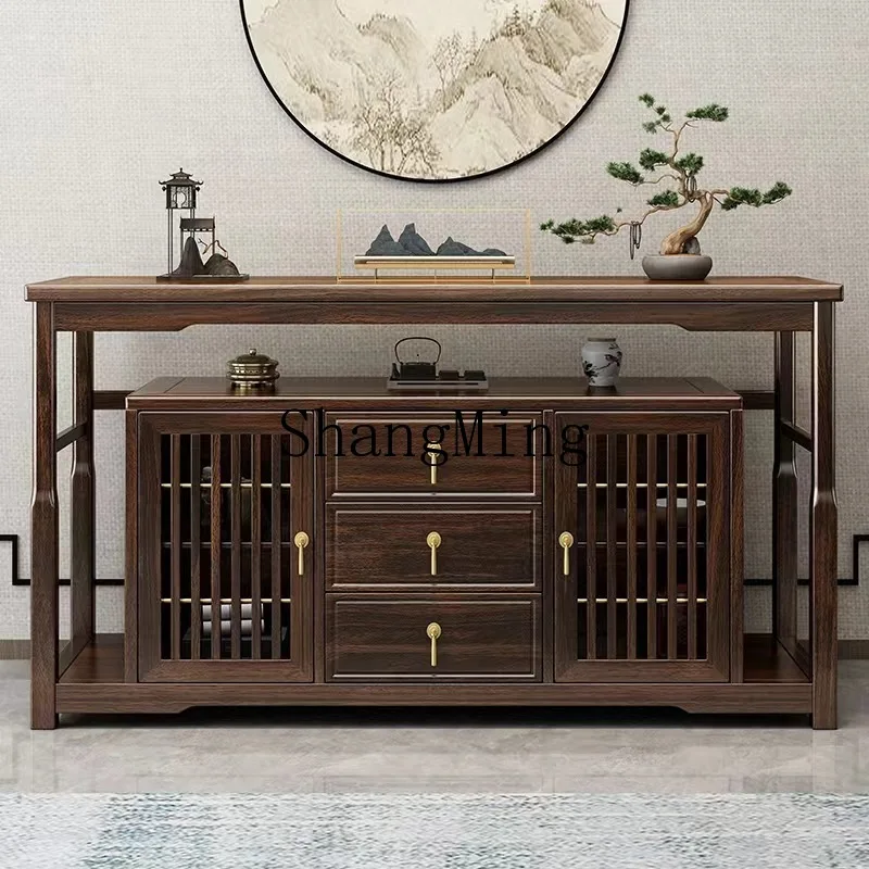 FG new Chinese style modern simple side cabinet entrance living room solid wood partition wall cupboard
FG new Chinese style modern simple side cabinet entrance living room solid wood partition wall cupboard