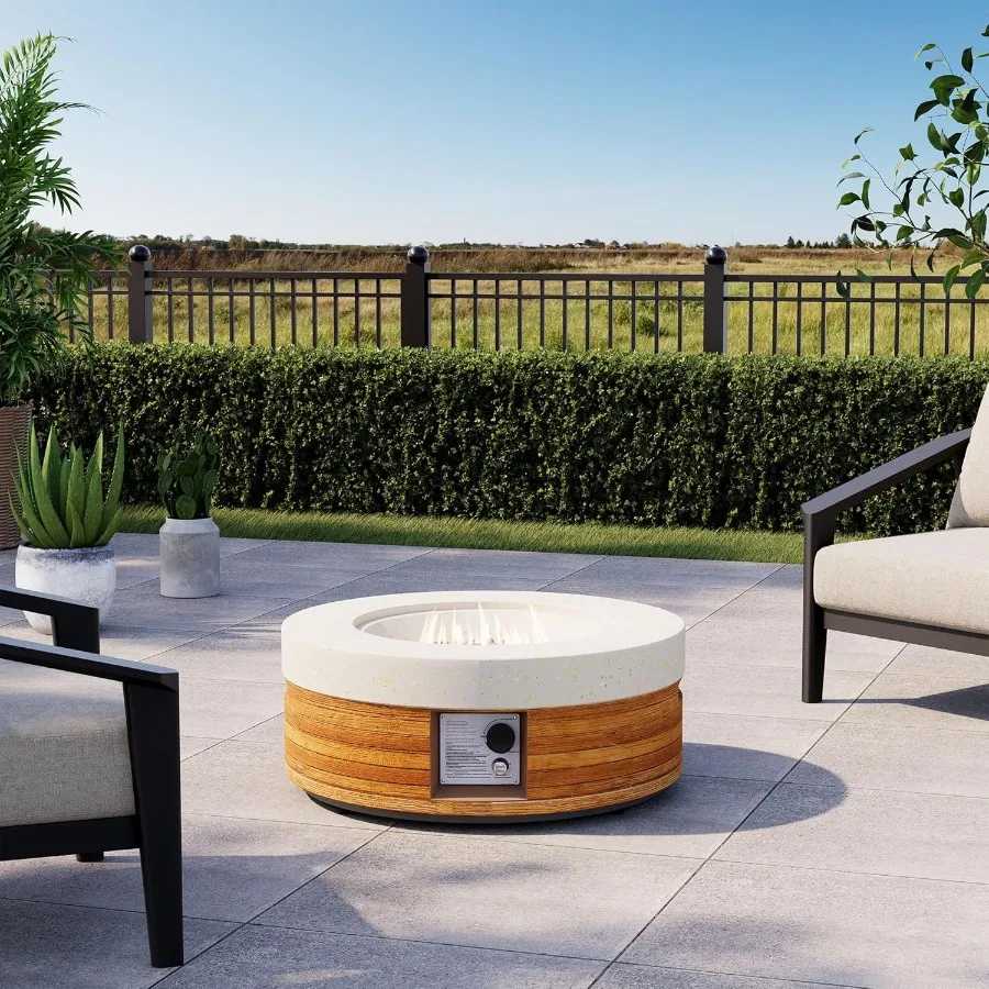 28 Outdoor Propane Fire Pit Table with Concrete and Log Wood Grain Design for Patio Backyard Garden Heating 50000BTU CSA Certif
28 Outdoor Propane Fire Pit Table with Concrete and Log Wood Grain Design for Patio Backyard Garden Heating 50000BTU CSA Certif
