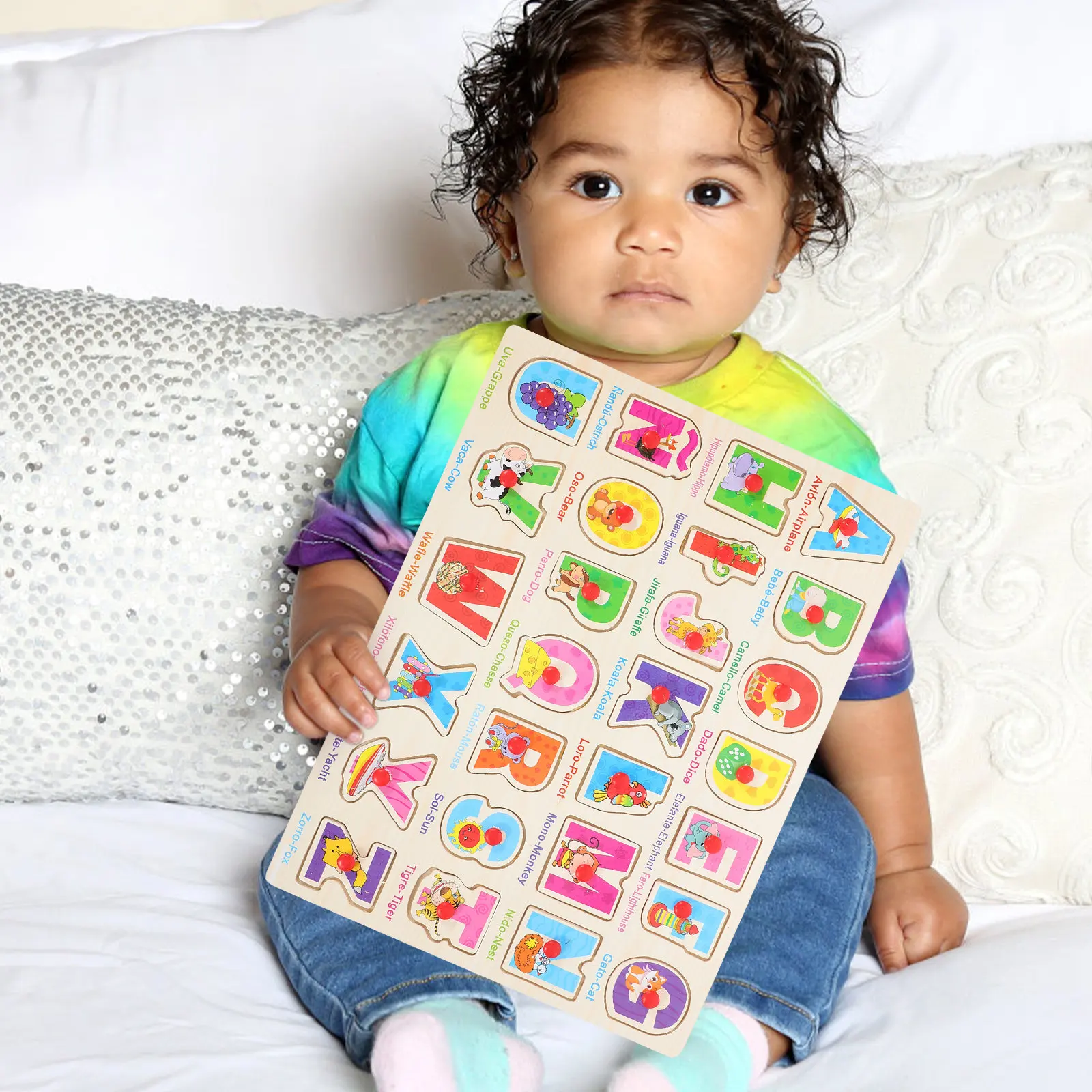 1 Set Spanish Puzzle Board Educational Wooden Early Learning Shape Matching Game for Toddlers Preschool Hand Eye Coordination
1 Set Spanish Puzzle Board Educational Wooden Early Learning Shape Matching Game for Toddlers Preschool Hand Eye Coordination