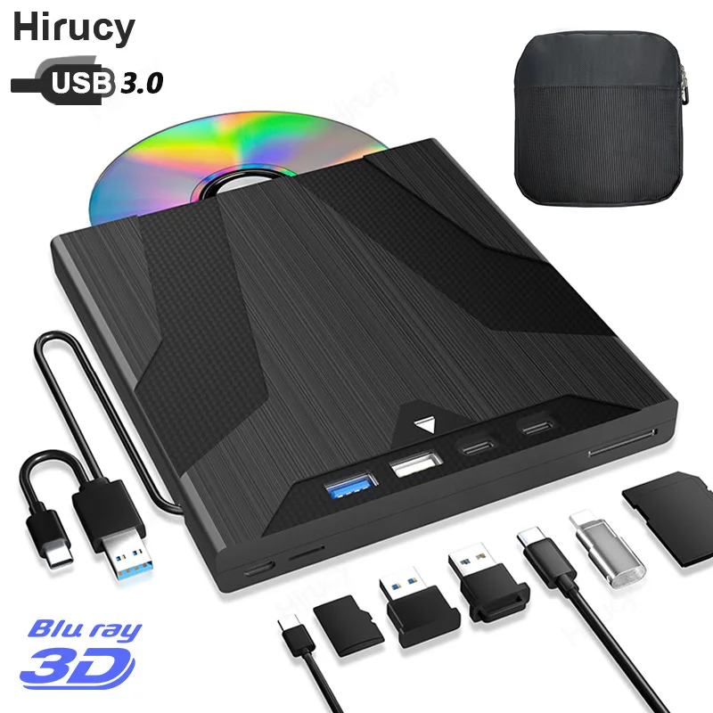 7 in 1 External Blu ray Drive with Storage Bag Sucker Type CD DVD Burner Writer Bluray Player for Laptop PC Windows 11 10 MAC OS
7 in 1 External Blu ray Drive with Storage Bag Sucker Type CD DVD Burner Writer Bluray Player for Laptop PC Windows 11 10 MAC OS