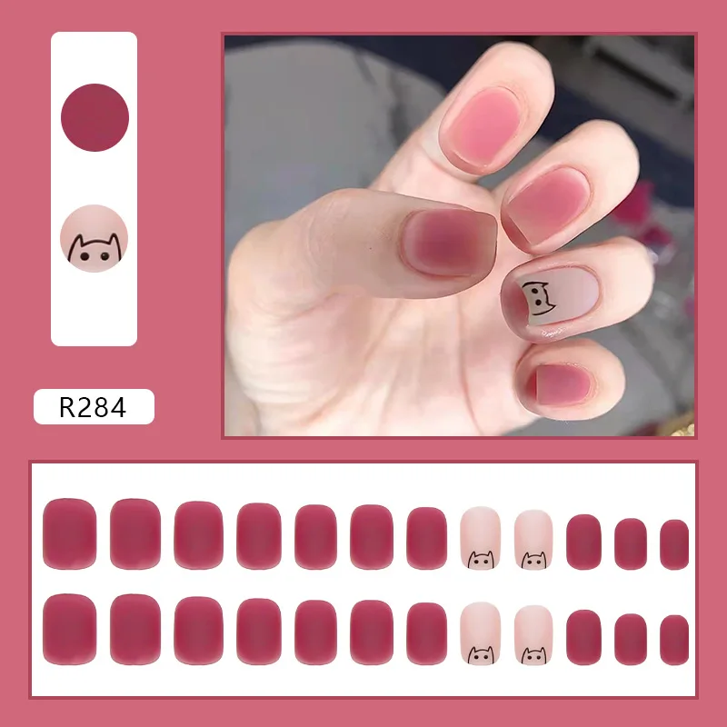 24PCS Matte Color False Perfect Gift Lightweight Girls Sweer Style Short Press on Nails Wearable Wearable Girls Finished Piece
24PCS Matte Color False Perfect Gift Lightweight Girls Sweer Style Short Press on Nails Wearable Wearable Girls Finished Piece