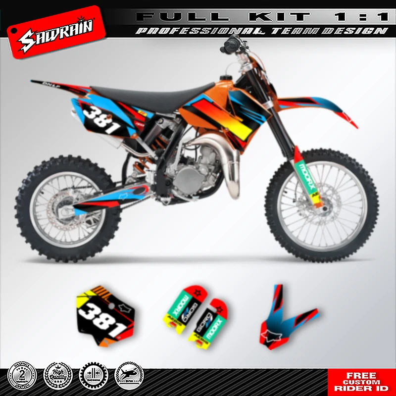 Sawrain Custom Team мотоциклетная графика фоновые наклейки комплект наклеек для KTM SX85-105 2003 2004 2005-2012 001
Sawrain Custom Team мотоциклетная графика фоновые наклейки комплект наклеек для KTM SX85-105 2003 2004 2005-2012 001