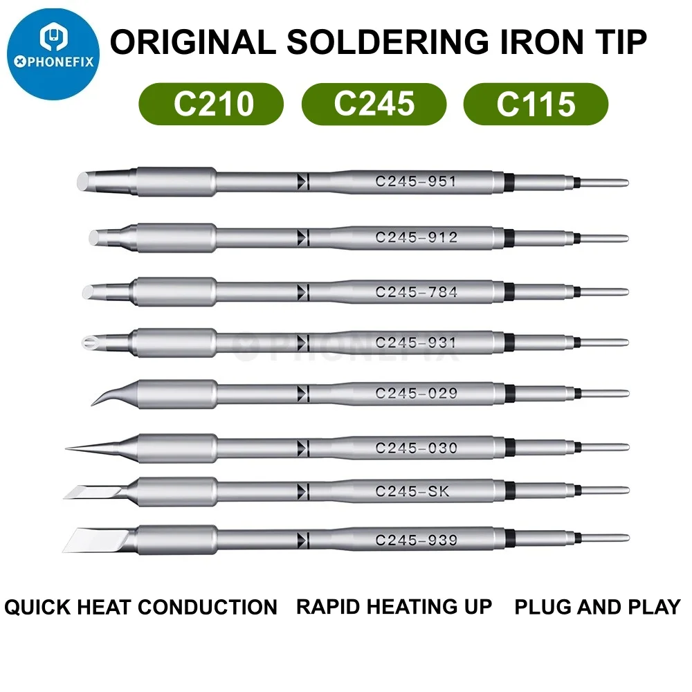 PHONEFIX OEM JBC C115 C210 C245 паяльные жала для JBC/I2C/Jabe/Aixun/Aifen/SUGON/GVM паяльная станция ремонт сварочный инструмент
PHONEFIX OEM JBC C115 C210 C245 паяльные жала для JBC/I2C/Jabe/Aixun/Aifen/SUGON/GVM паяльная станция ремонт сварочный инструмент