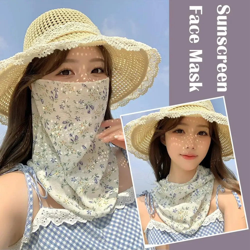 Summer Full Face Sun Protection Mask Floral Pattern Womens Sun Protection Floral Scarf UV Protection Scarf Neck Shawl Mask Neck
Summer Full Face Sun Protection Mask Floral Pattern Womens Sun Protection Floral Scarf UV Protection Scarf Neck Shawl Mask Neck
