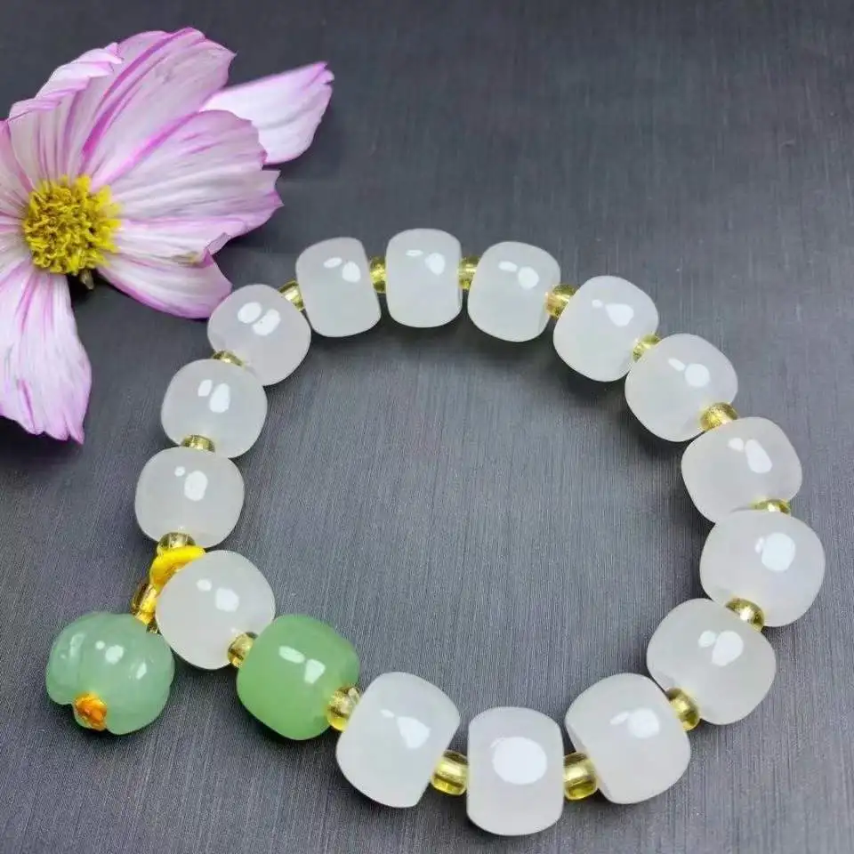 Latest Quality Natural Golden Silk Jade Bracelet Pumpkin Round Beads Bangle Exquisite Jewelry Accessories Hand Boutique Gift
Latest Quality Natural Golden Silk Jade Bracelet Pumpkin Round Beads Bangle Exquisite Jewelry Accessories Hand Boutique Gift