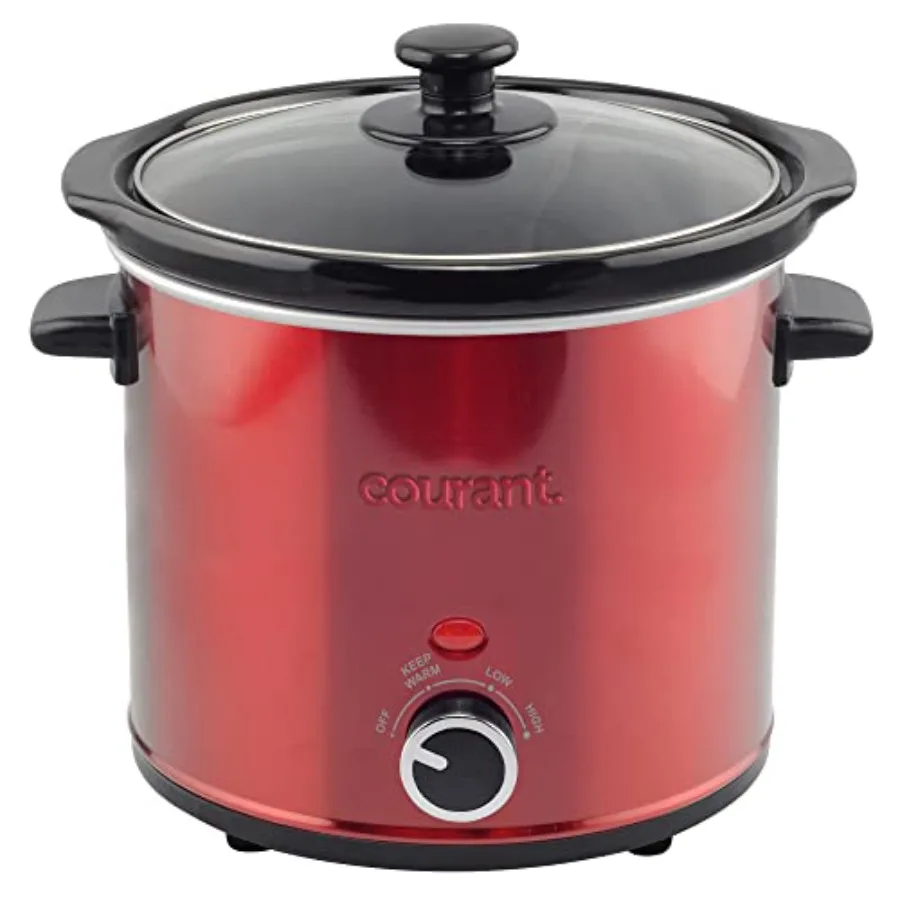 3.2 Quart Slow Cooker with Red Removable Ceramic Insert and Glass Lid Three Temperature Settings for Easy Meal Preparation
3.2 Quart Slow Cooker with Red Removable Ceramic Insert and Glass Lid Three Temperature Settings for Easy Meal Preparation