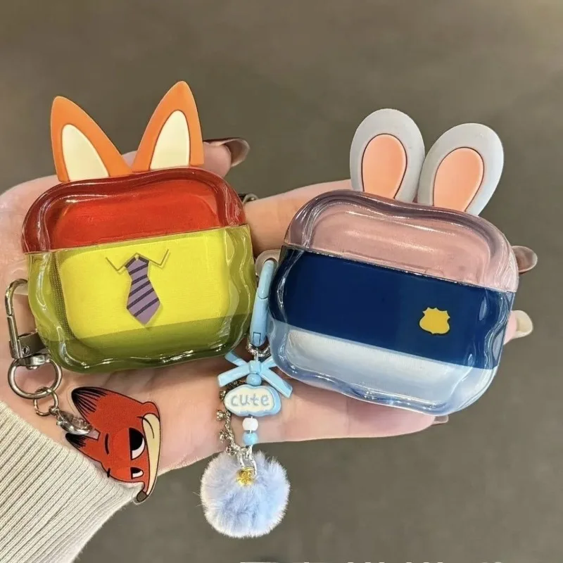 Беспроводной Bluetooth-чехол Disney Zootopia Nick Judy для AirPods1/2, AirPods 3/4 Pro2 и Pro3, чехлы для наушников из ТПУ с брелоком
Беспроводной Bluetooth-чехол Disney Zootopia Nick Judy для AirPods1/2, AirPods 3/4 Pro2 и Pro3, чехлы для наушников из ТПУ с брелоком