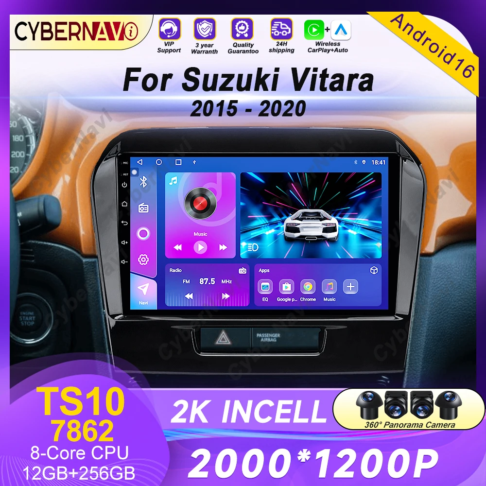 Android For Suzuki Vitara 4 2017 - 2022 Car Radio Stereo Multimedia Navigation GPS Video Player Wireless Carplay BT Auto DSP RDS
Android For Suzuki Vitara 4 2017 - 2022 Car Radio Stereo Multimedia Navigation GPS Video Player Wireless Carplay BT Auto DSP RDS