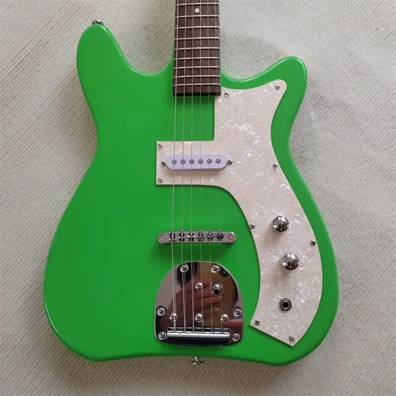 Green Painted 6 String Electric Guitar Comfortable Neck for Professional Players Collectible Alien-Style Guitar 
Green Painted 6 String Electric Guitar Comfortable Neck for Professional Players Collectible Alien-Style Guitar